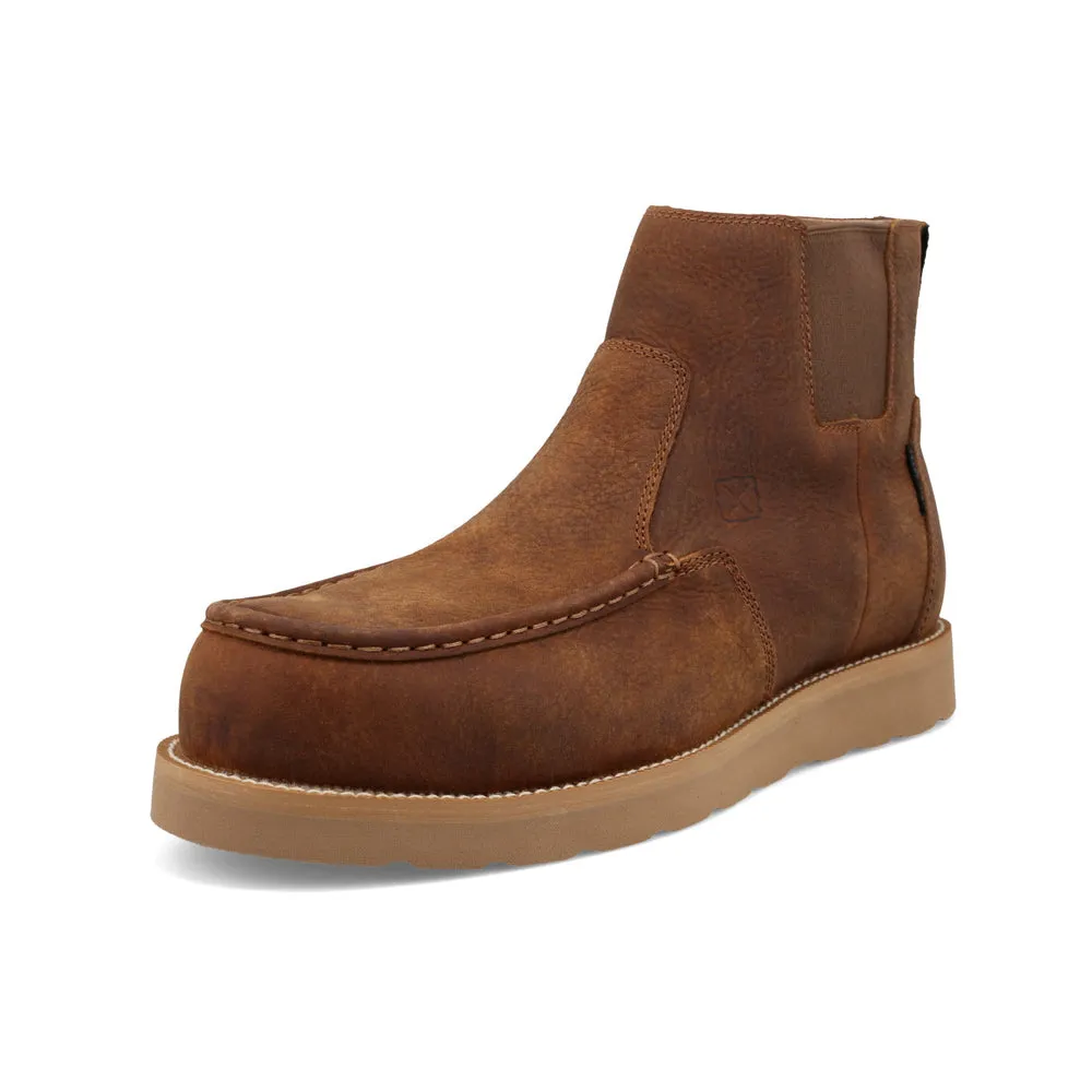 Twisted X 6″ Work Chelsea Wedge Sole Boot Rawhide